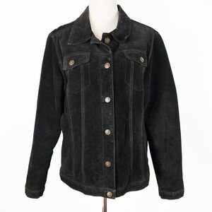 Passports XL Black Suede Leather Jacket